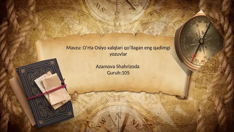 O‘RTA OSIYO MADANIYATI VA TARIXIDAGI AHAMIYATI