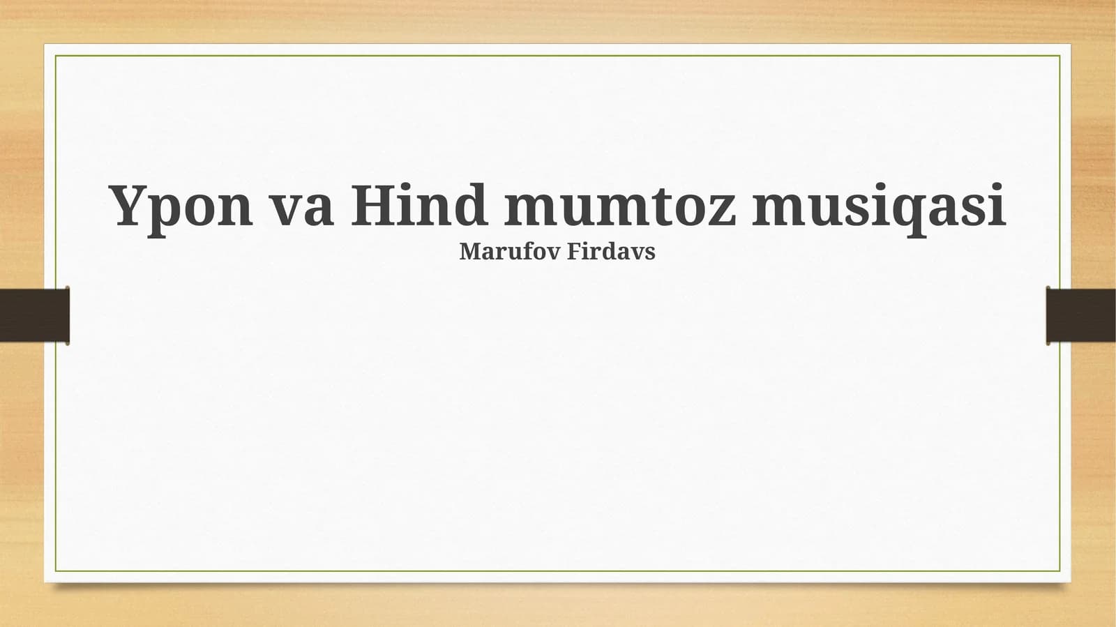 Ypon va Hind mumtoz musiqasi