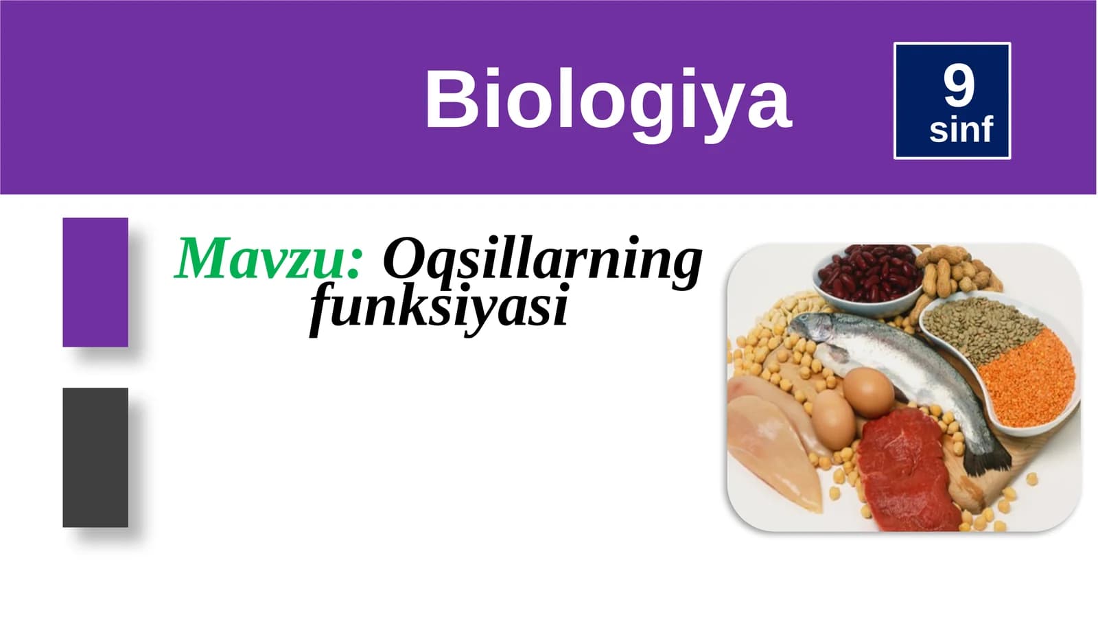 Oqsillarning funksiyasi