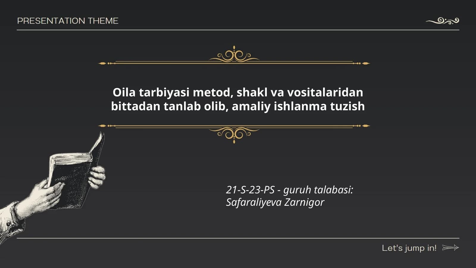 Oilada muloqot madaniyatini shakllantirish