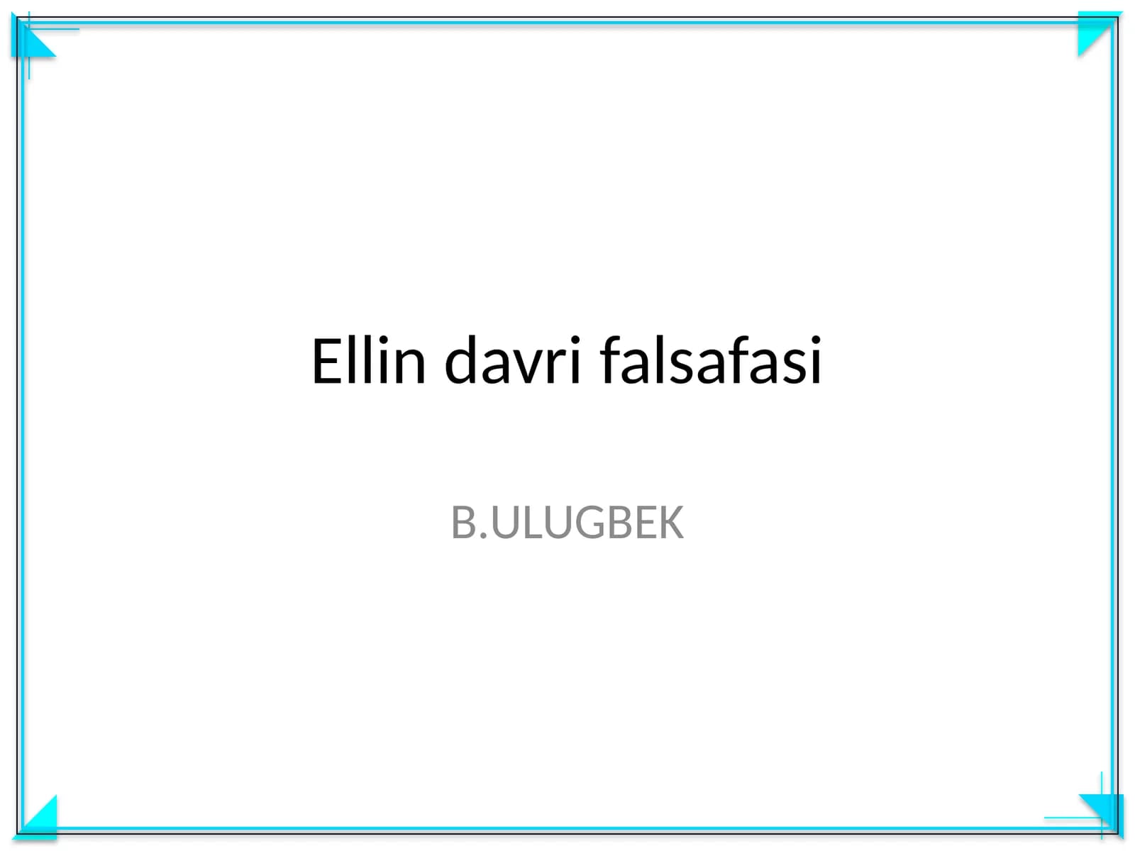 Ellin davri falsafasi