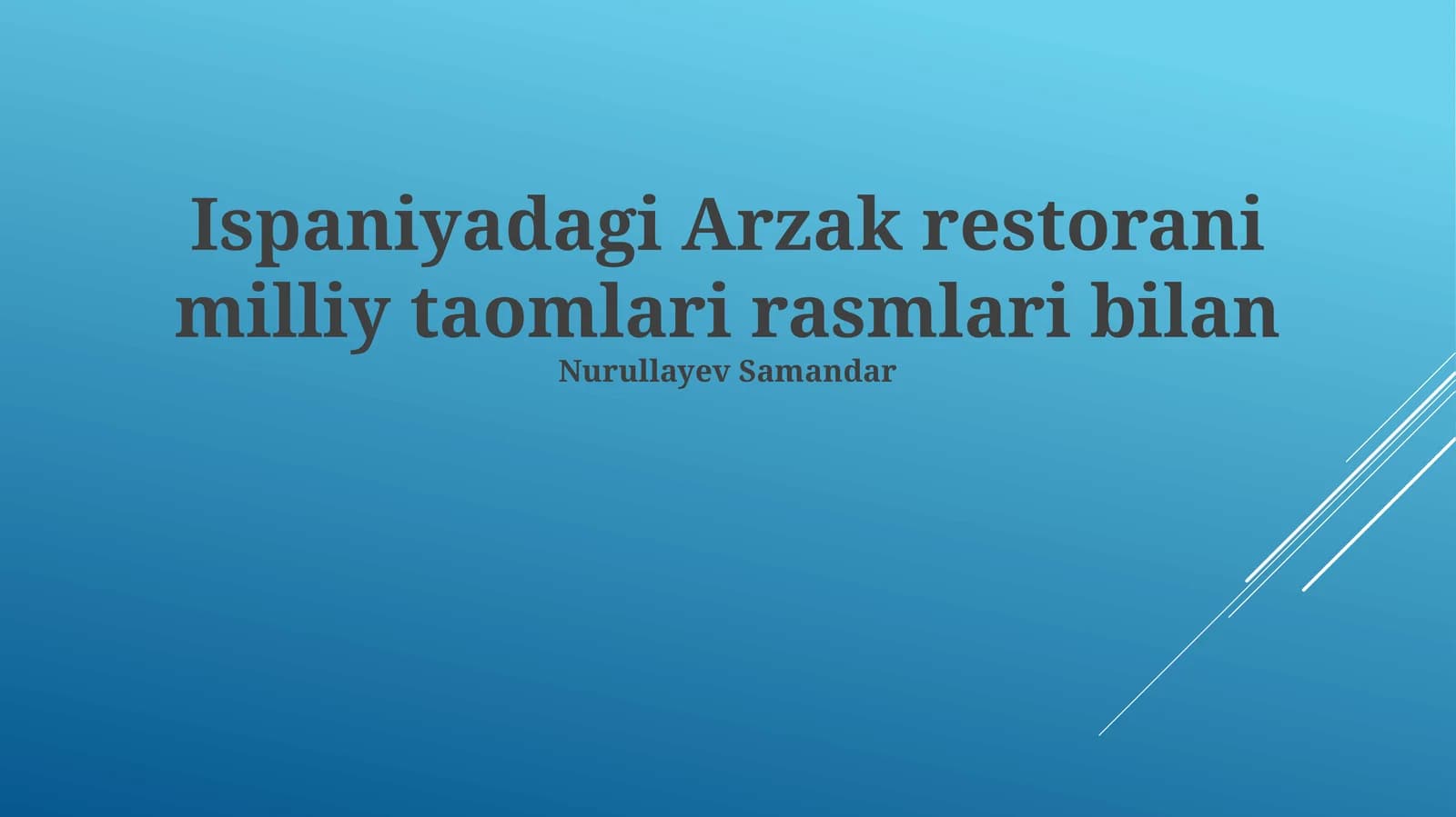 Arzak restoranining o'ziga xos taomlari