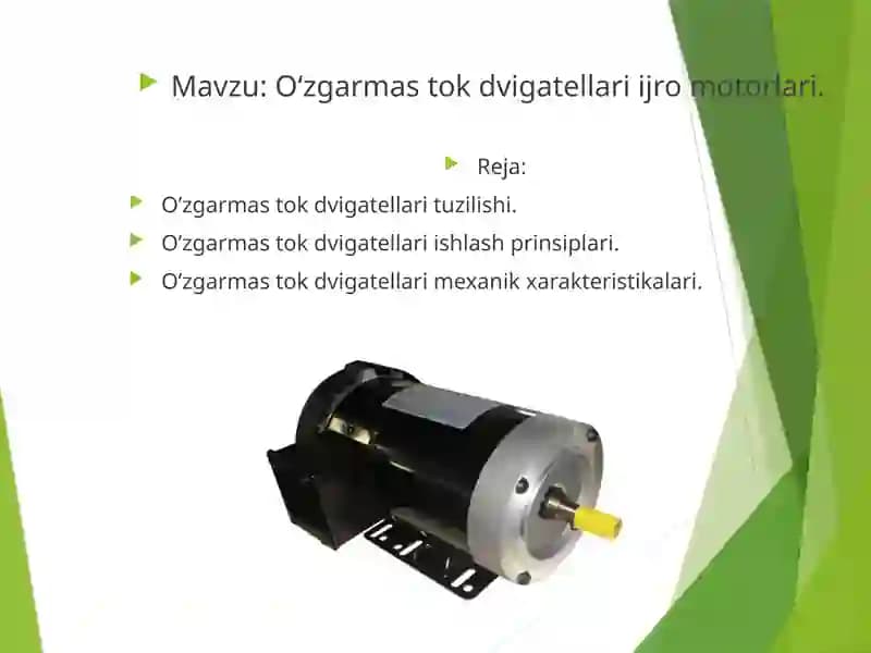 O‘zgarmastok dvigatellar i