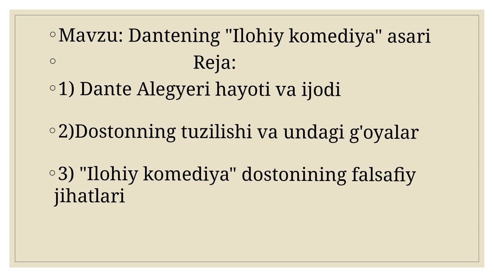 Dantening Ilohiy komediya asari