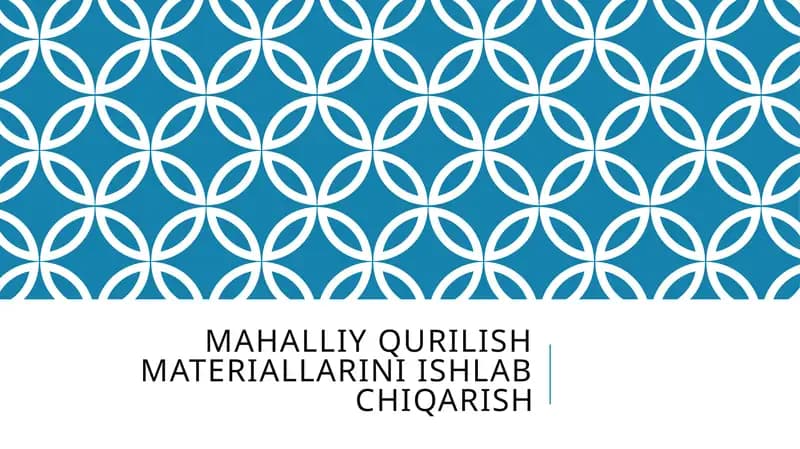 Qurilishmateriallarini ishlabchiqarish