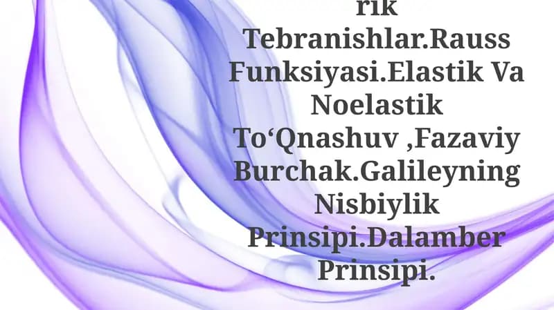 Nochiziqli tebranishlar
