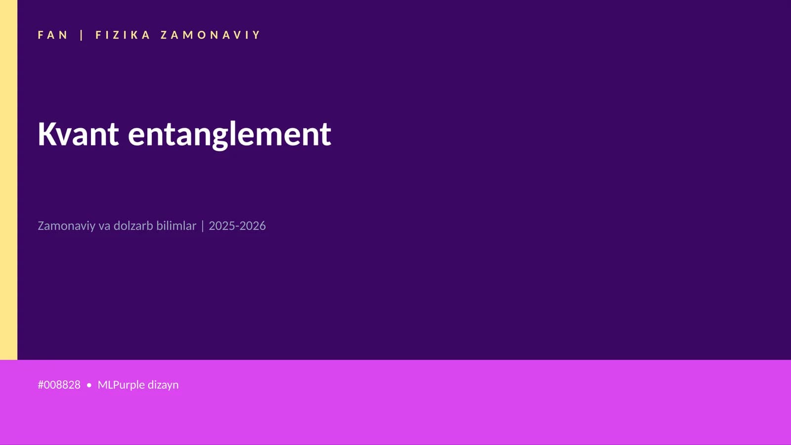 Kvant entanglement