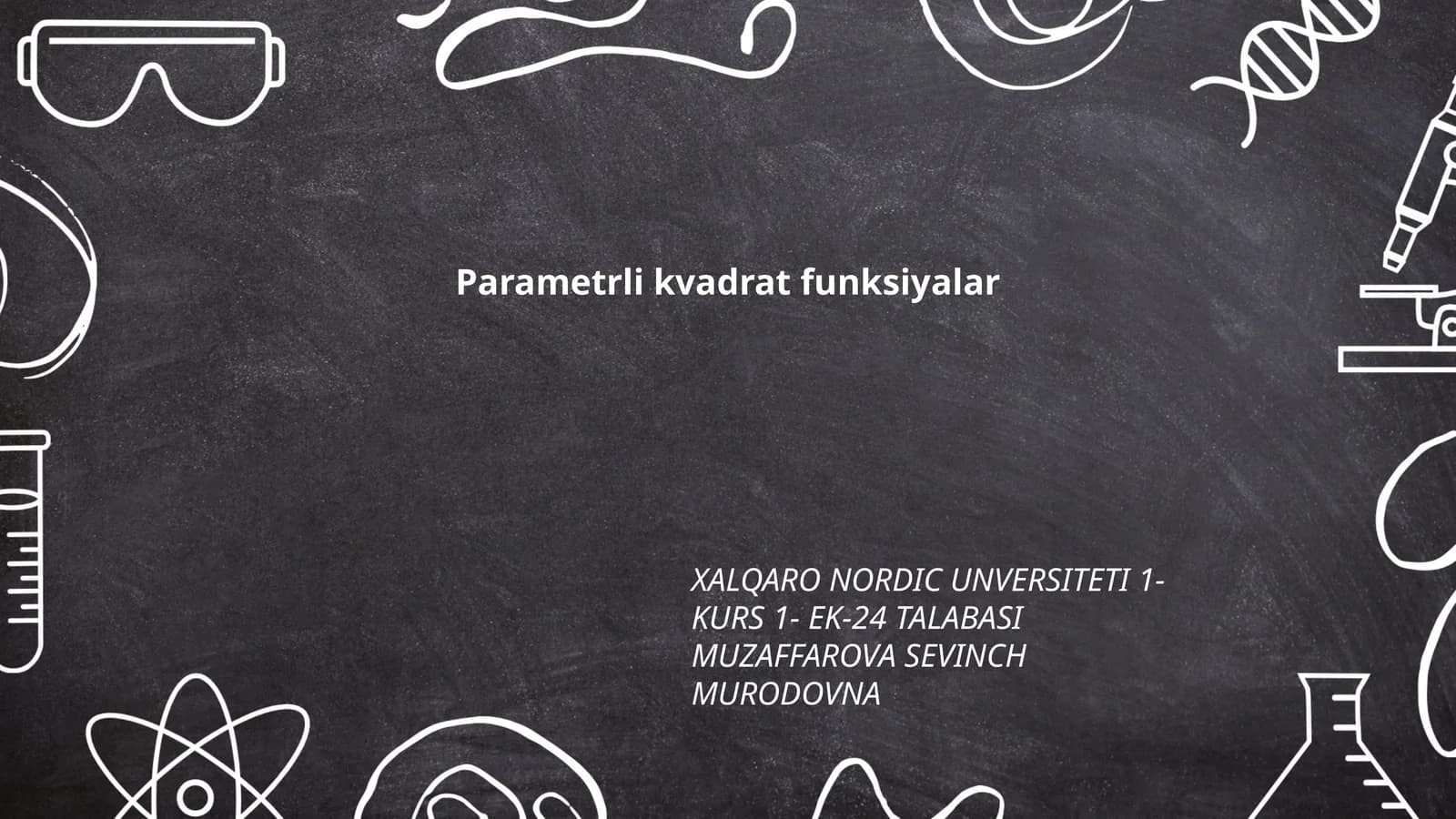 Parametrli kvadrat funksiyalar