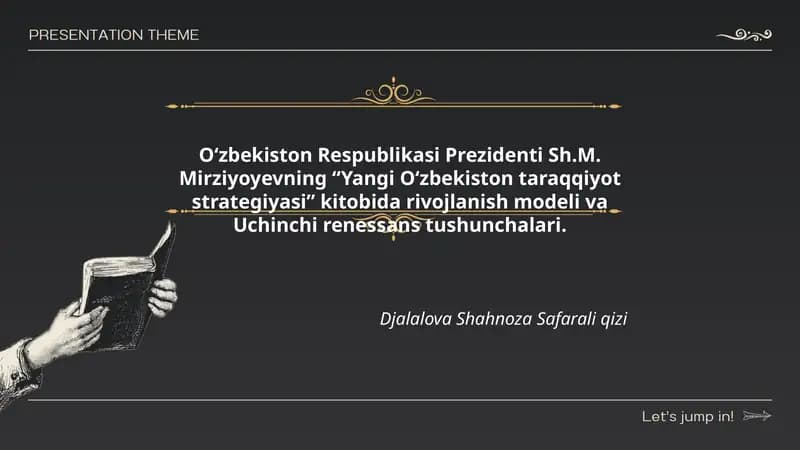 Yangi O‘zbekiston taraqqiyot strategiyasi