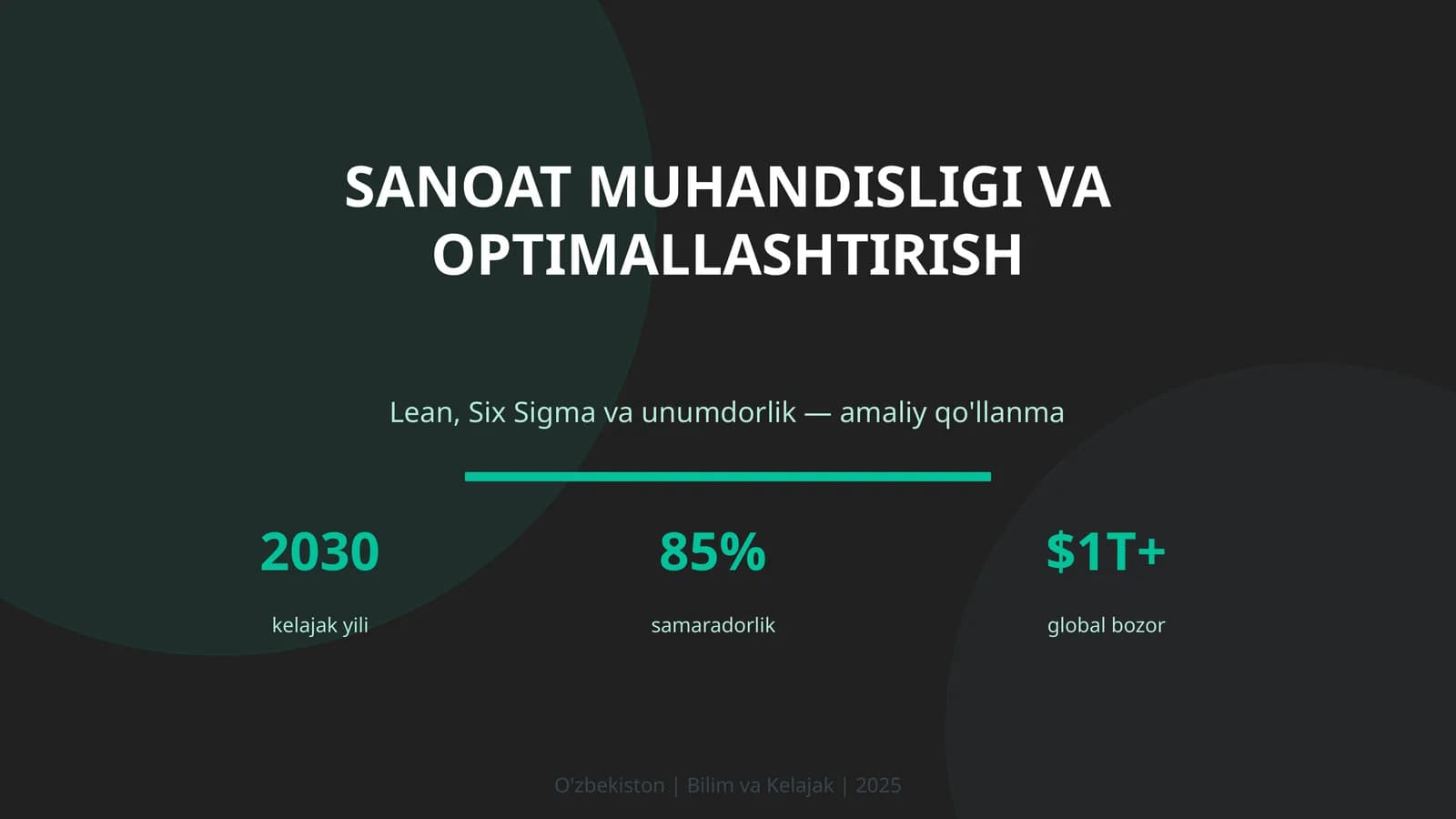 Lean, Six Sigma va unumdorlik — amaliy qo'llanma