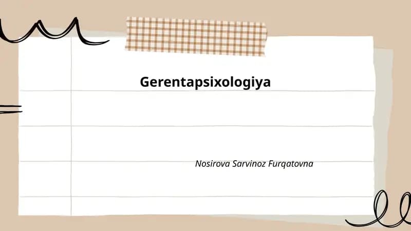 Gerentapsixologiya