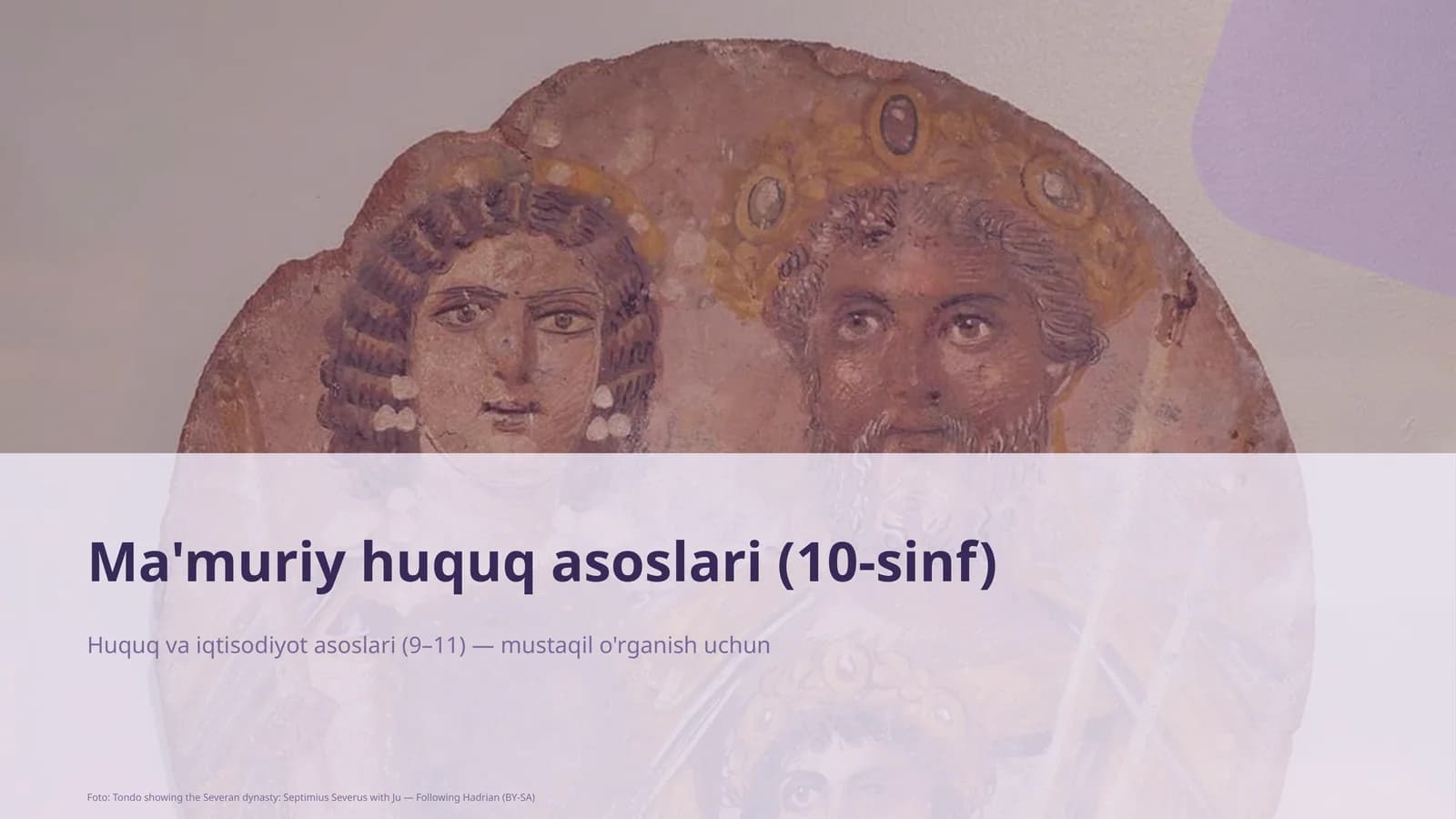 Ma'muriy huquq asoslari (10-sinf)