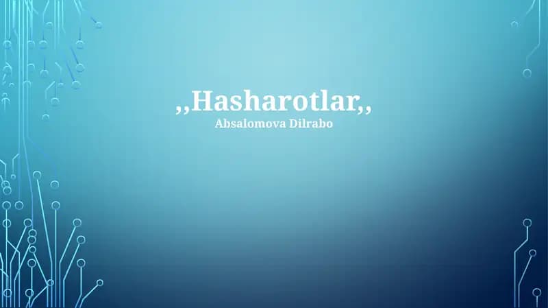 Hasharotlar