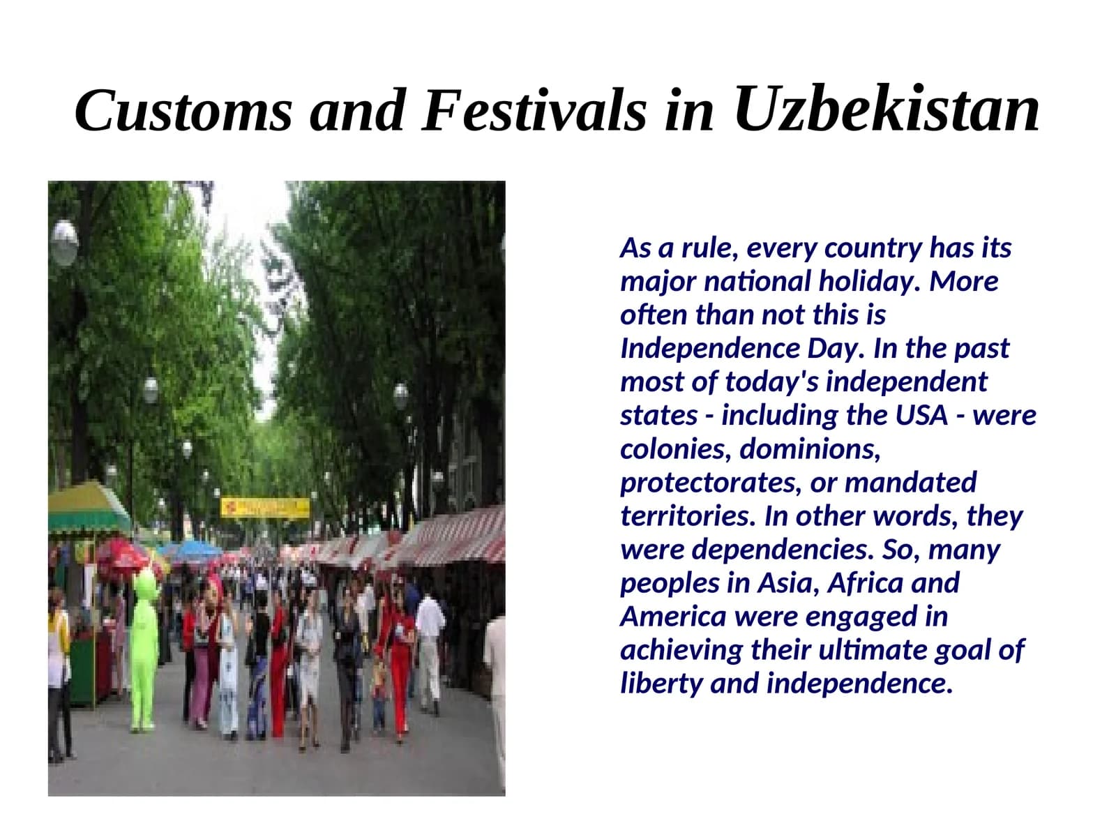 Customs and Festivals in Uzbekistan