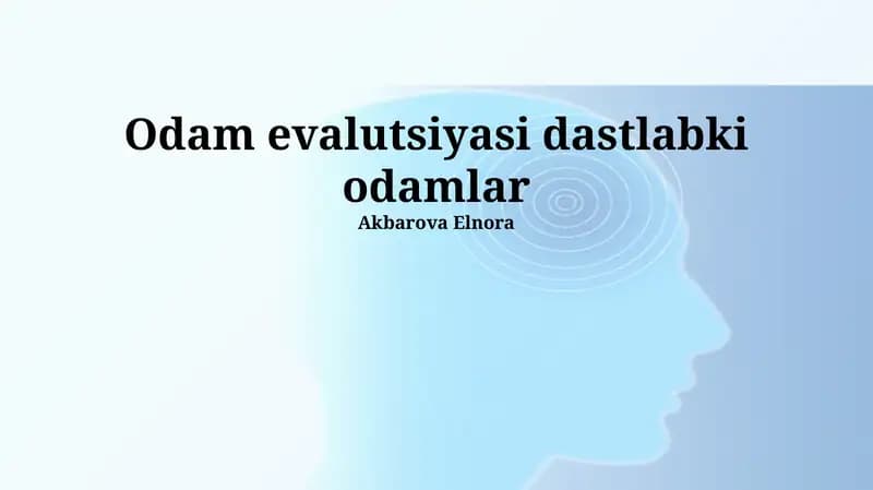 San'at va madaniyatning boshlanishi