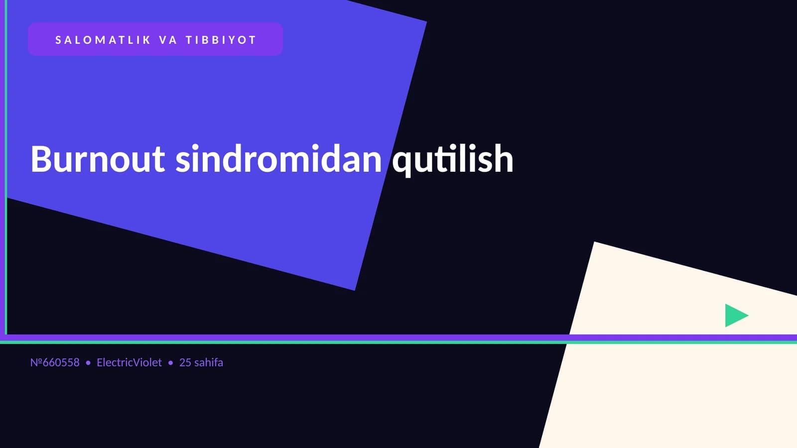 Burnout sindromidan qutilish