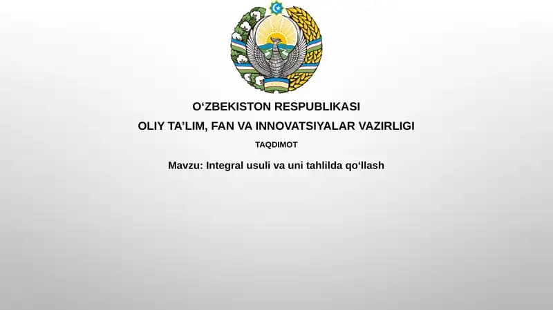 Integralusulivaunitahlildaqoʻllash