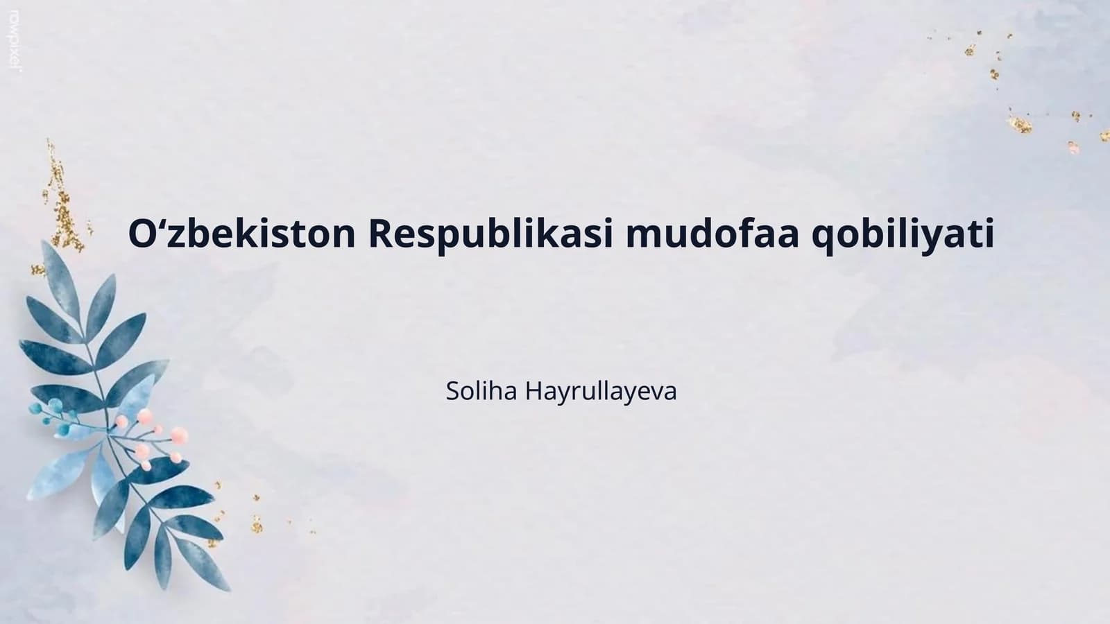 O‘zbekiston Respublikasi mudofaa qobiliyati