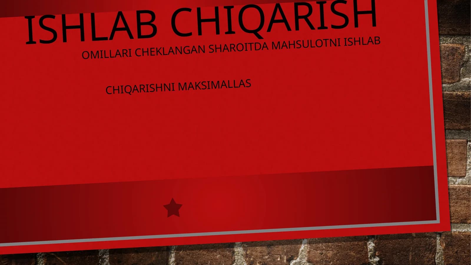 Ishlab chiqarish omillari