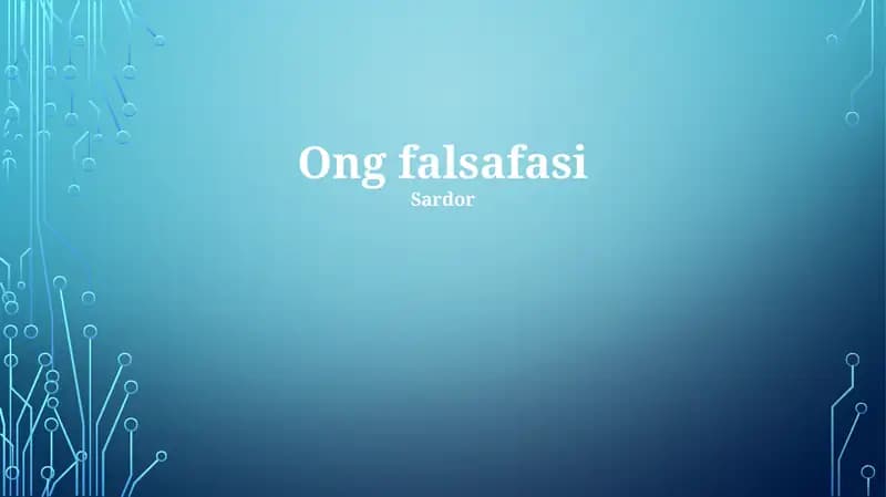Ong falsafasi