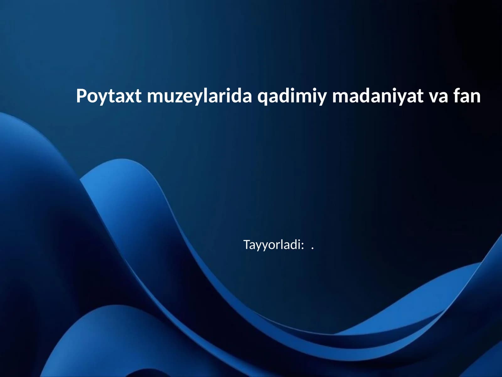 Poytaxt muzeylarida qadimiy madaniyat va fan