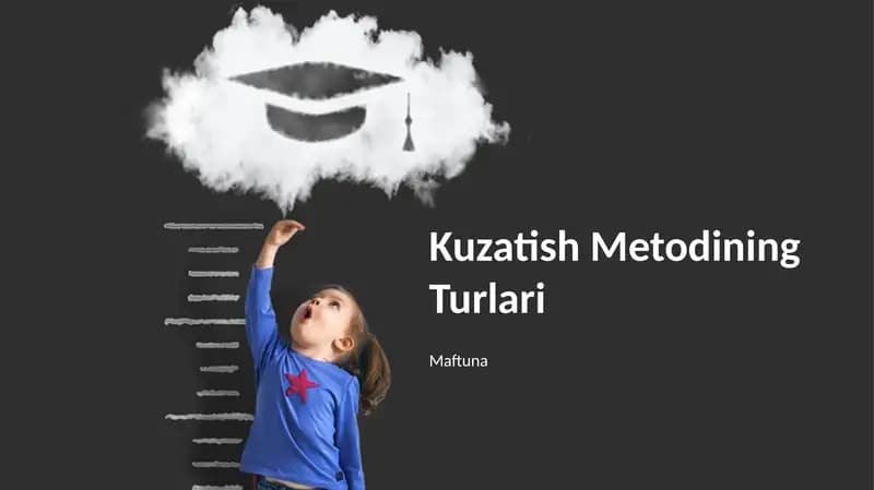 Kuzatish Metodining Turlari