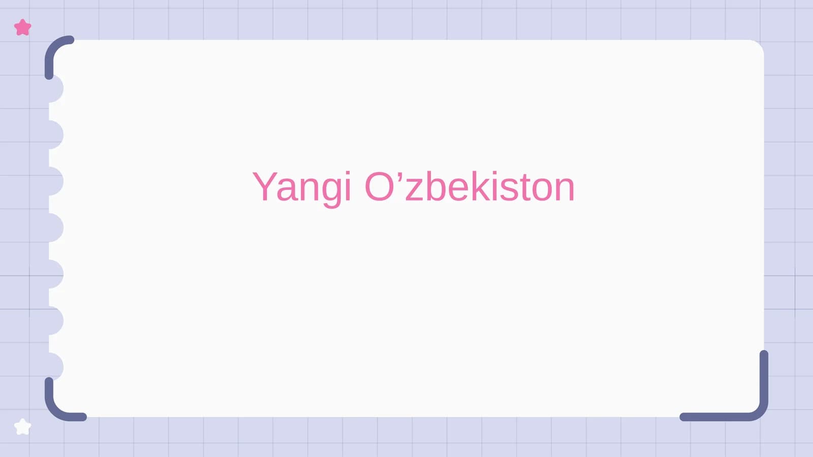 Yangi O'zbekistonga kirish
