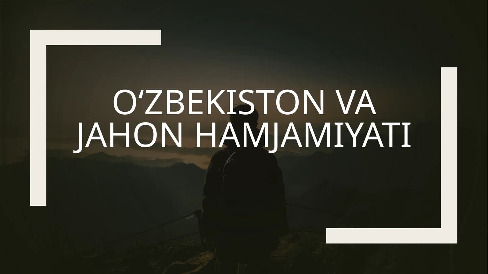 Oʻzbekiston va jahon hamjamiyati