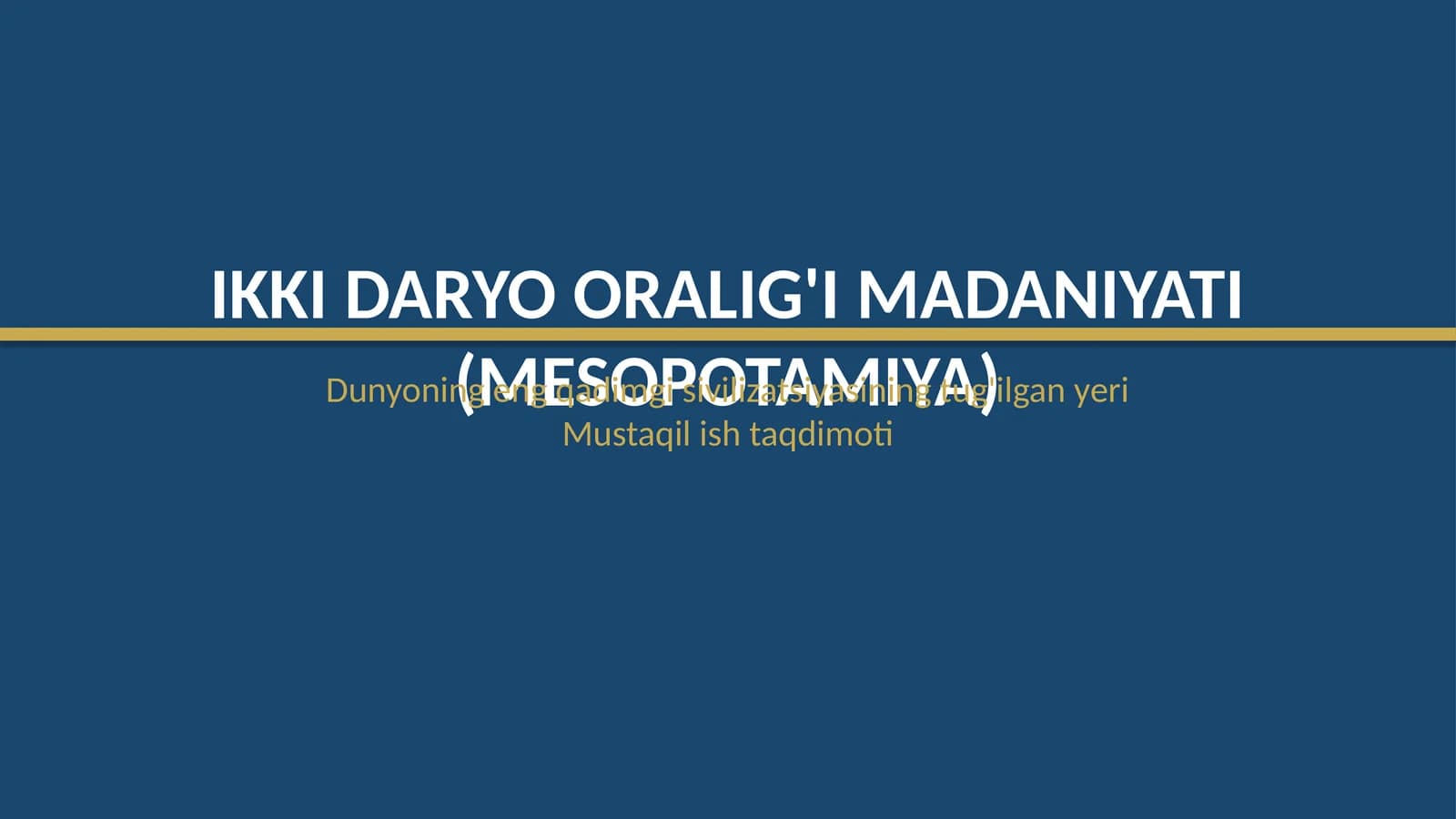 Ikki daryo oraligʻi madaniyati(Mesopotamiya)