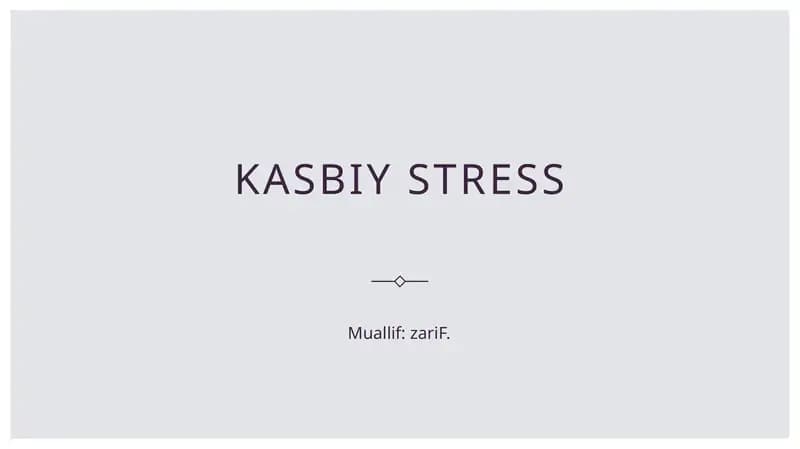 Kasbiy stress