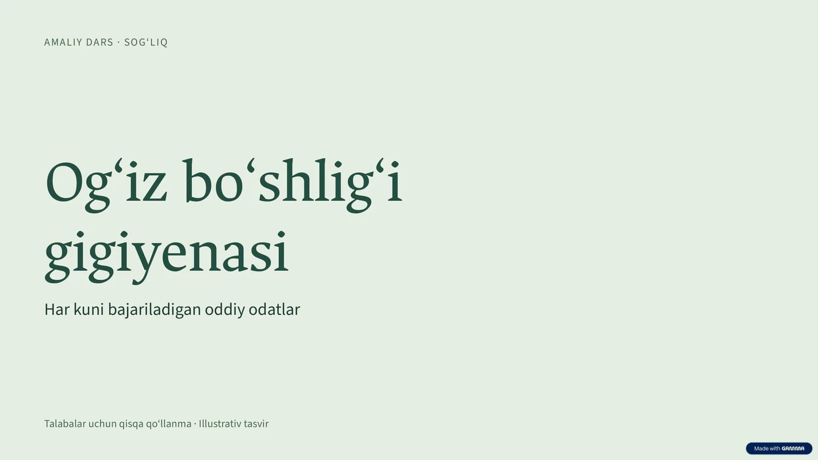 Og‘iz bo‘shlig‘i