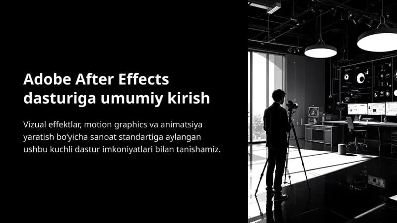 After Effects interfeysi bilan tanishuv