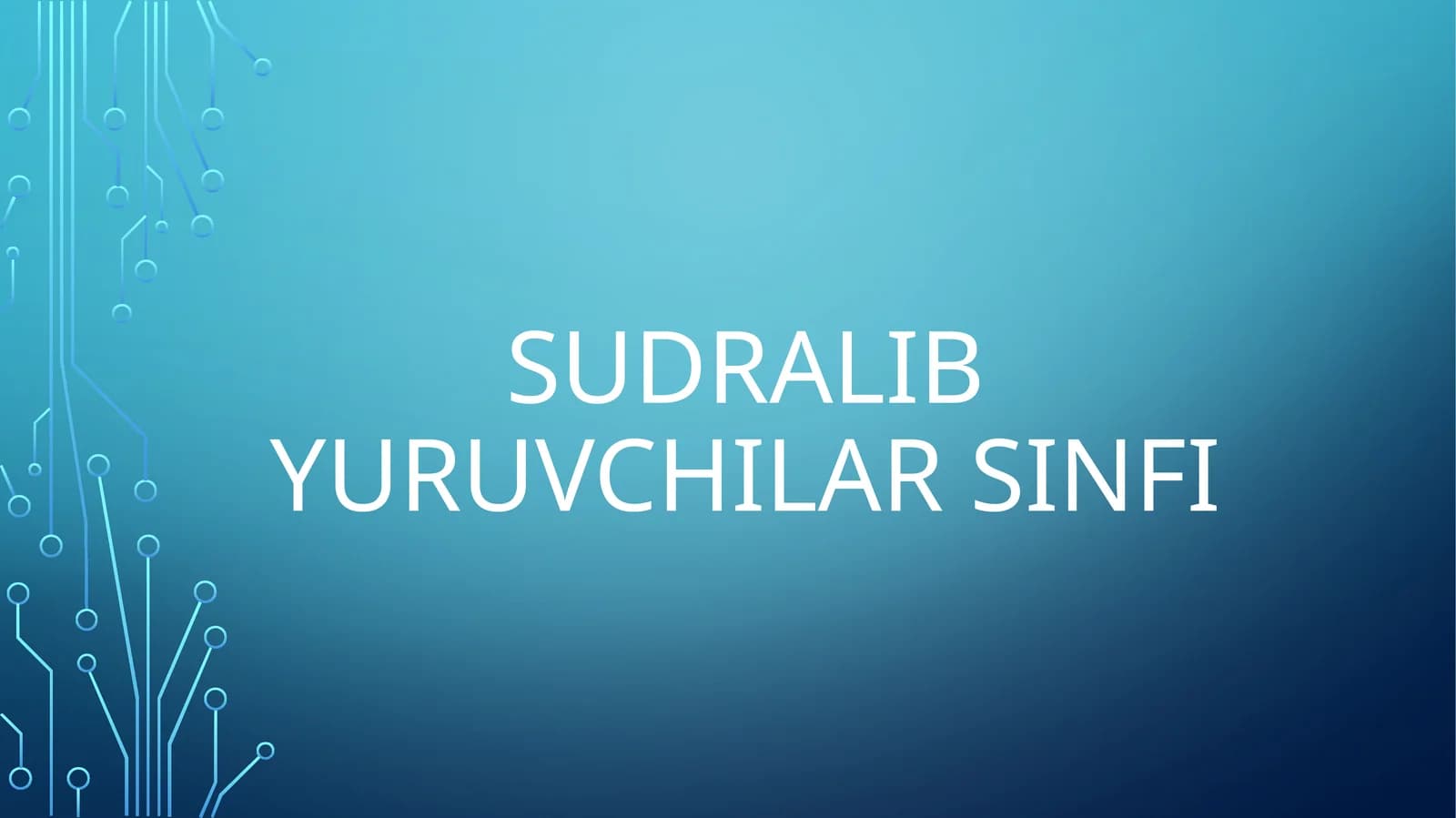 Sudralib yuruvchilar sinfi