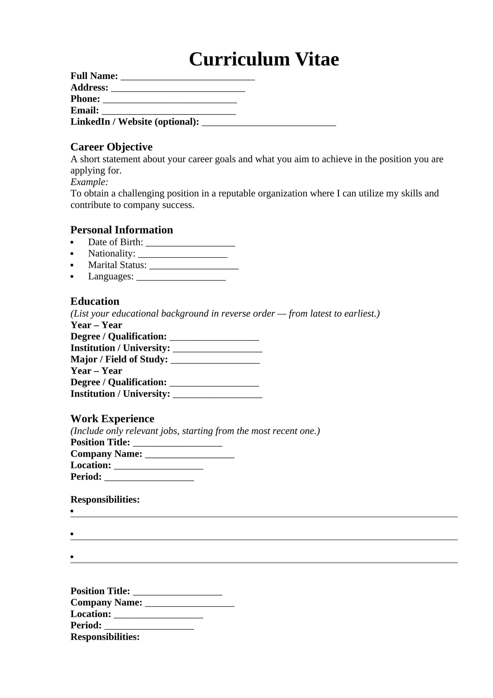 Curriculum Vitae