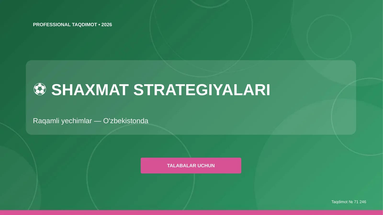 SHAXMAT STRATEGIYALARI
