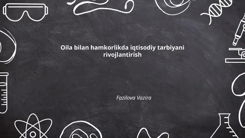 Oilaviy byudjet tuzish va bolalarga byudjet tushunchasini o'rgatish