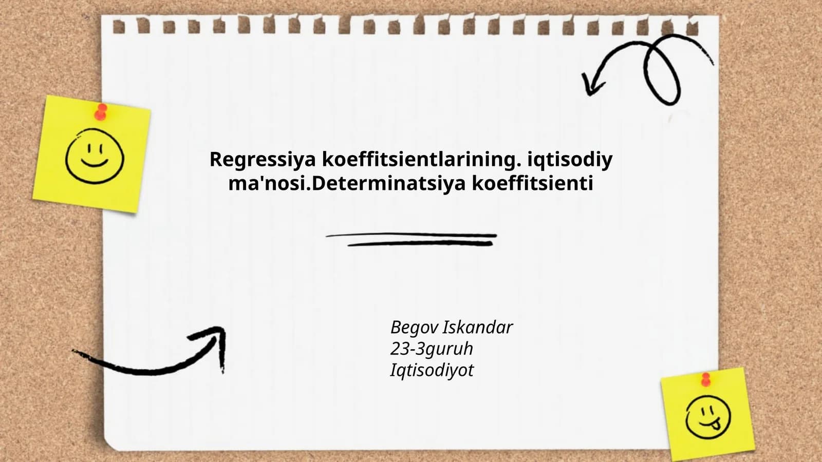 Regressiya koeffitsientlari