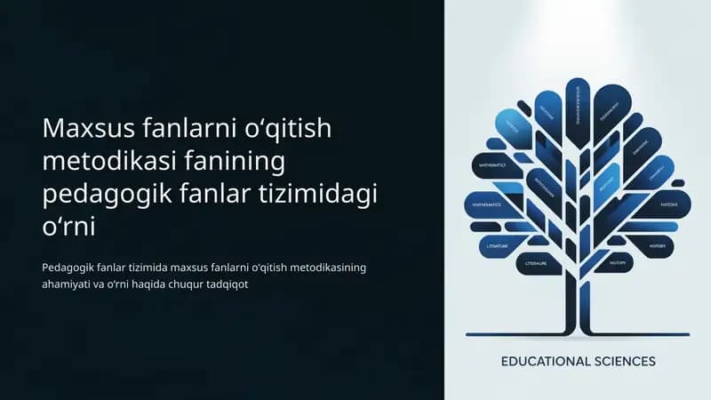 Pedagogik fanlar tizimi