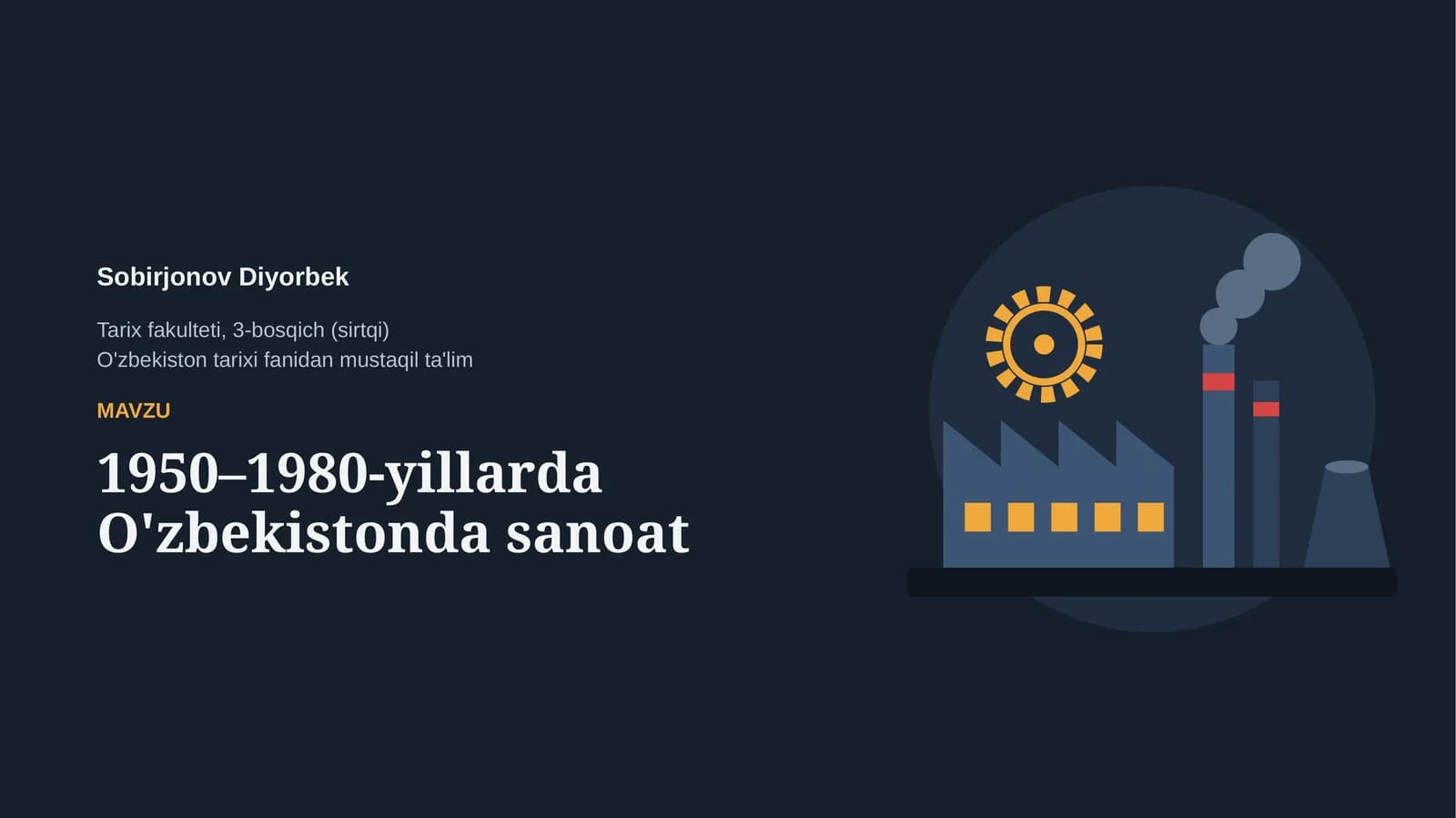 1950–1980-yillarda O'zbekistonda sanoat