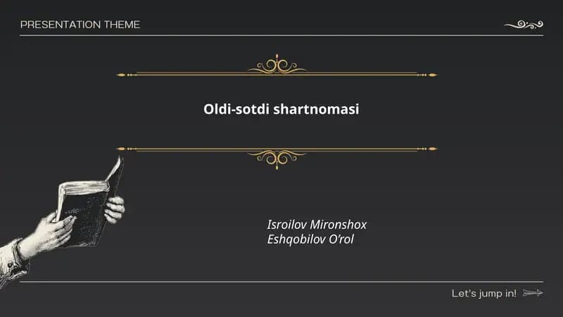 Oldi-sotdi shartnomasi