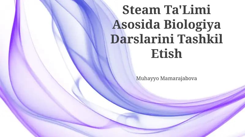 Biologiya Darslarini Tashkil Etish