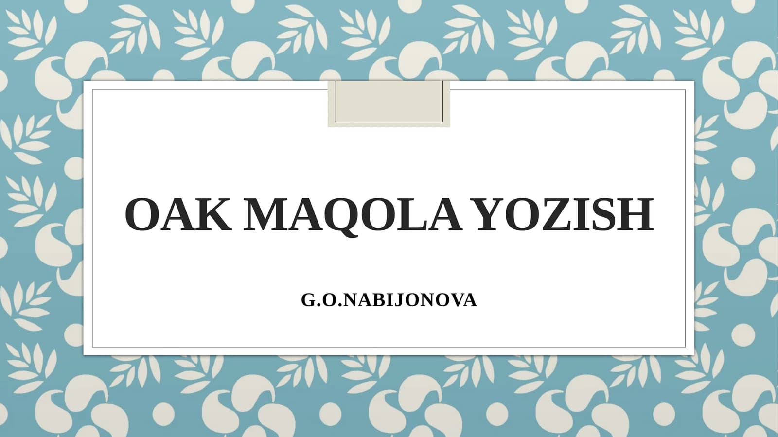 OAKmaqolasinima?