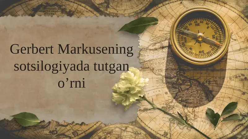 Gerbert Markusening sotsiologiyada tutgan oʻrni
