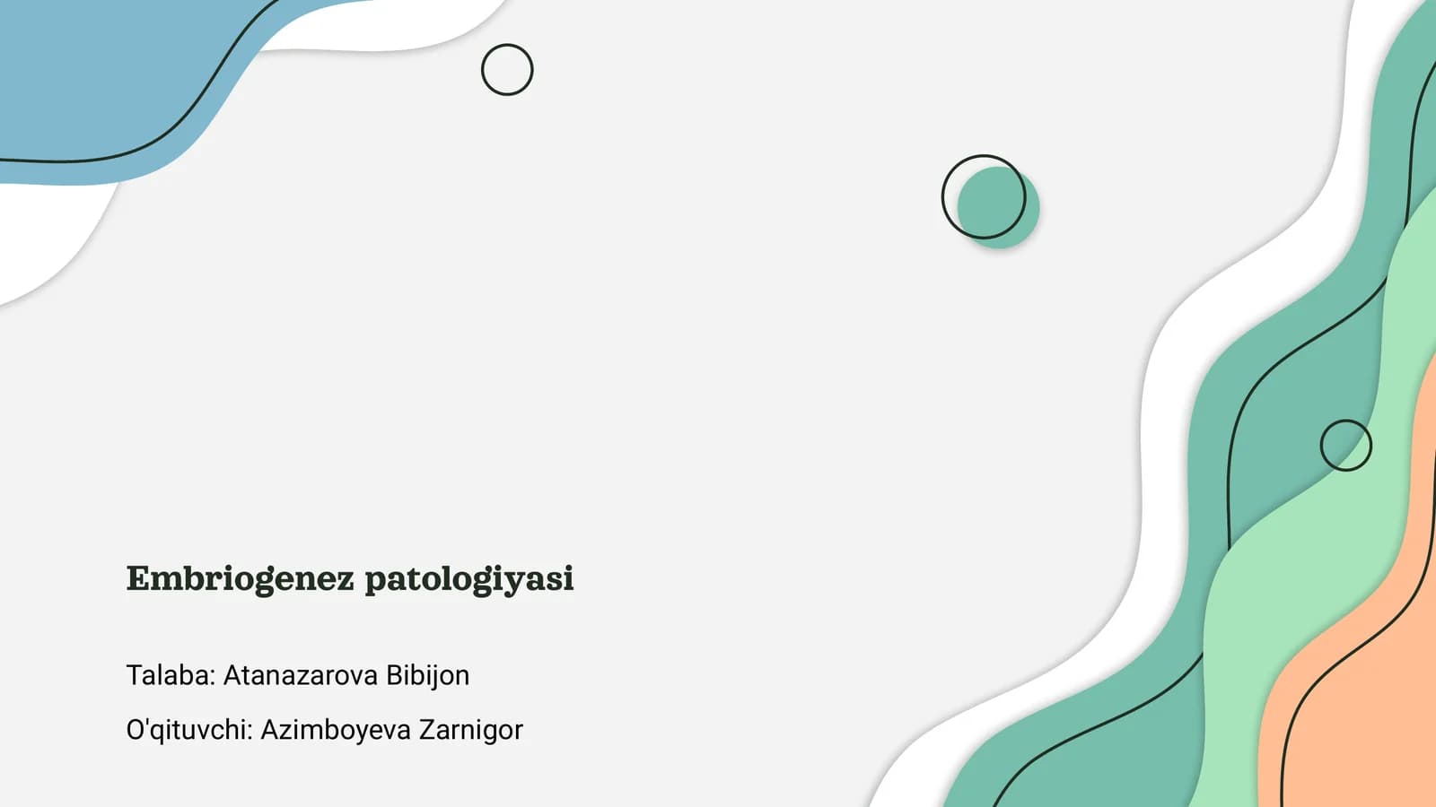 Embriogenez patologiyasi