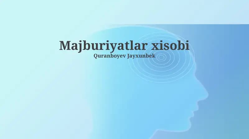 Hisob-kitoblar (Accounts Payable)