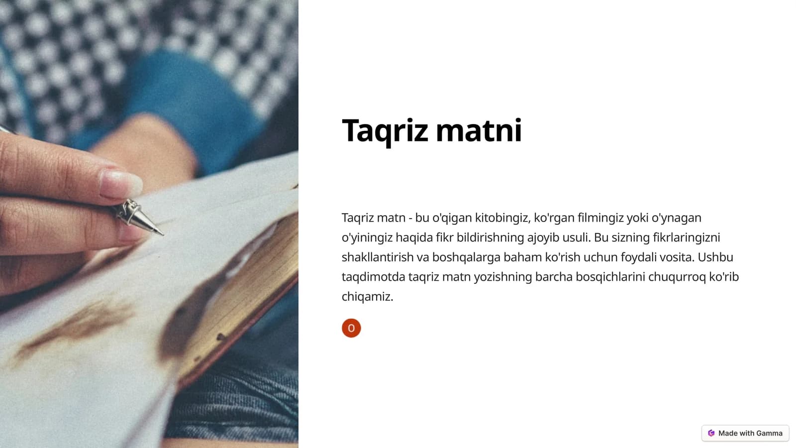 Taqriz matn