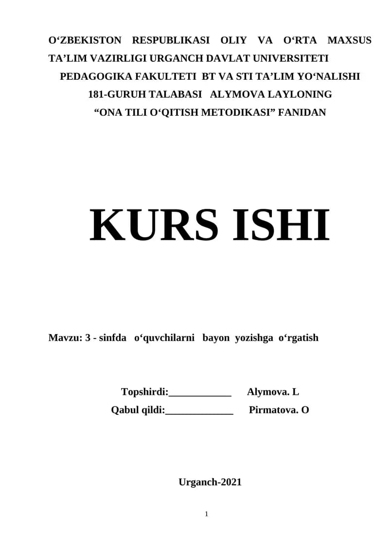 "ONA TILI O‘QITISH METODIKASI"