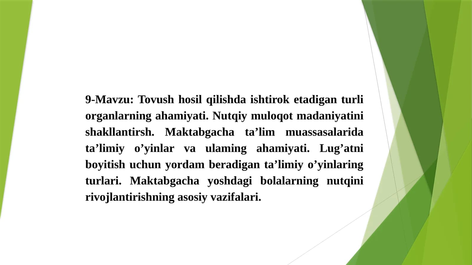 Nutqimuloqotmadan ingliz tilini o‘rgatish