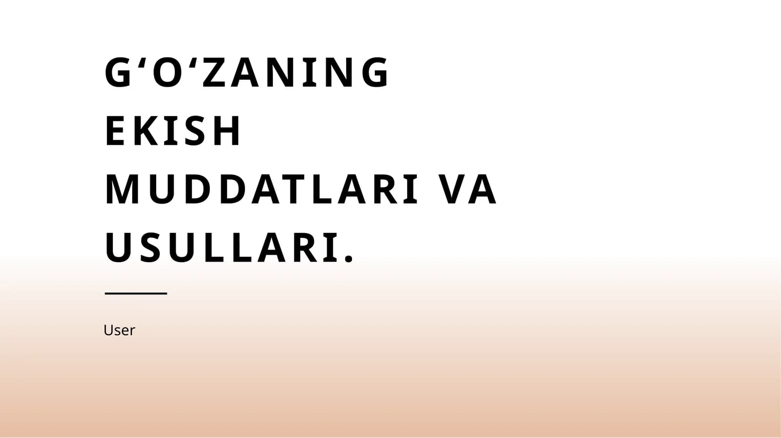 Gʻoʻzaning ekish muddatlari va usullari