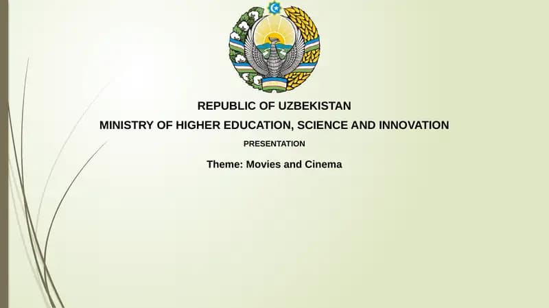 Presentation on Movies and Cinema